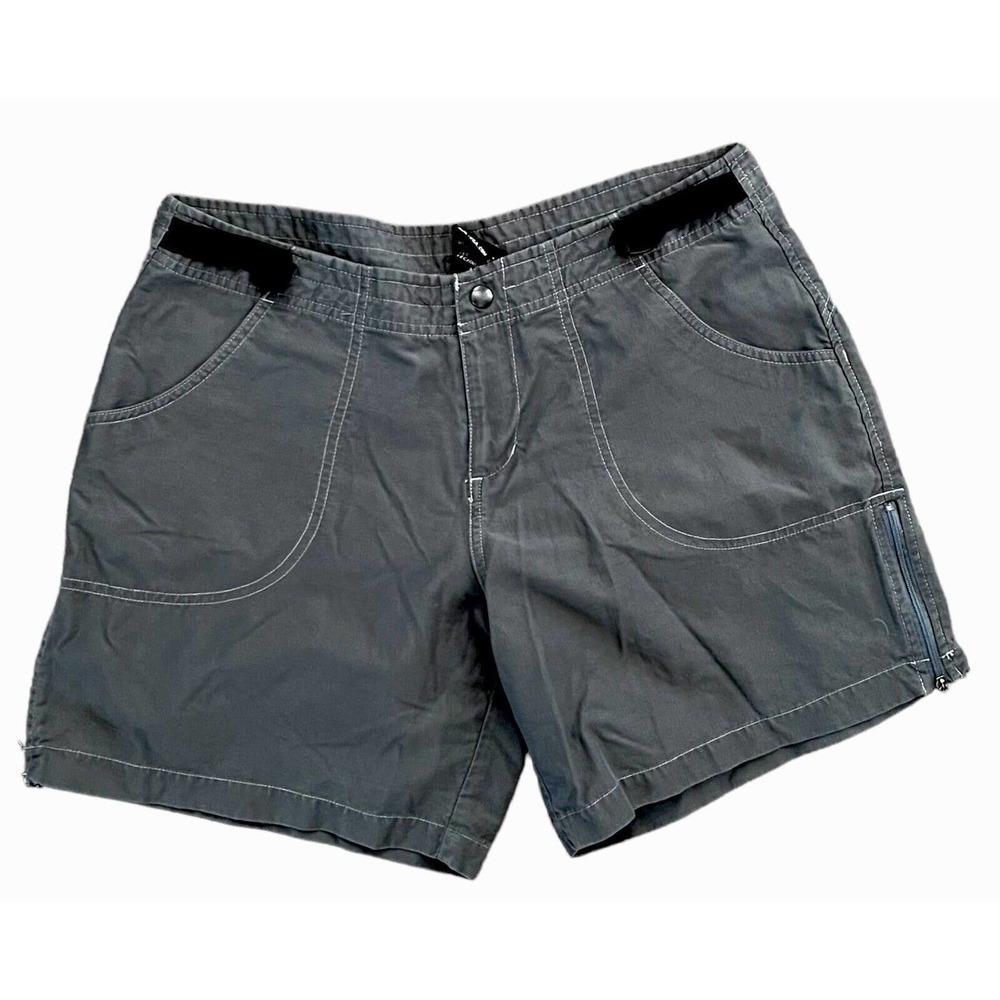 Kuhl Gray‎ Outdoor Hiking Shorts Womens Size Medium Activewear Zip Pockets